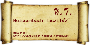 Weissenbach Tasziló névjegykártya